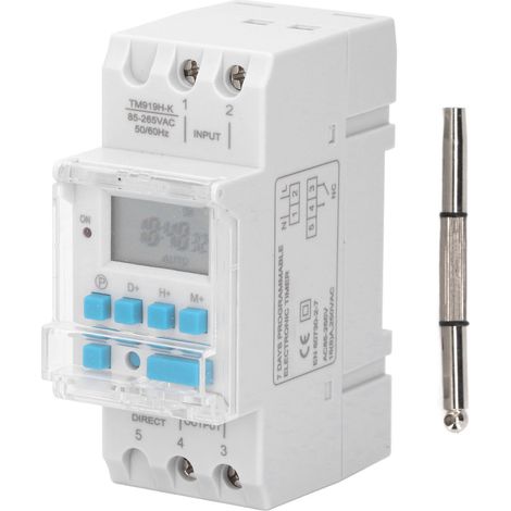 Interrupteur horaire programmable 7 jours LCD – Compte à rebours électronique 24 heures 16A TM919HK, électricité (1/5)