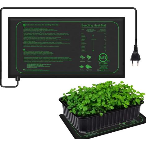 Tapis chauffant pour plantes 21 W, coussin chauffant chaud durable et imperméable pour le jardinage intérieur, hydroponique, 25 cm x 52,5 cm (1/5)