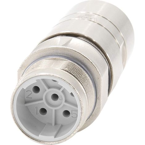 Phoenix Contact M23 Kupplungssteckverbinder gerade Stift Crimpanschluss, Polzahl 5+PE Kabelabgang gerade M20x1,5, Klemmbereich 7,5mm - 14,0mm - 1 Stück (1/2)