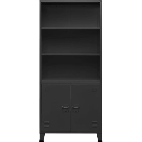 Maison Exclusive - Libreria Industriale Antracite 80x32x180 cm in Acciaio (1/5)