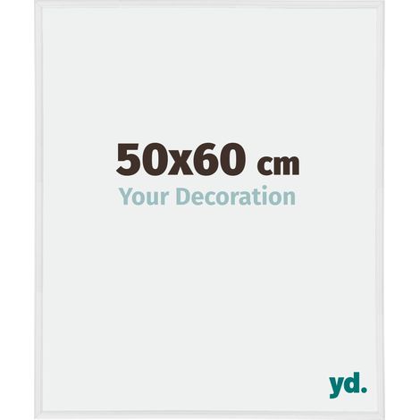 yd. - Cadre photo 50x60 - Blanc Brillant - Plastique - Annecy