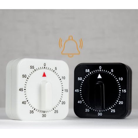 Lotto di 2 timer meccanico quadrato 60 minuti per cucinare e da forno (1/5)