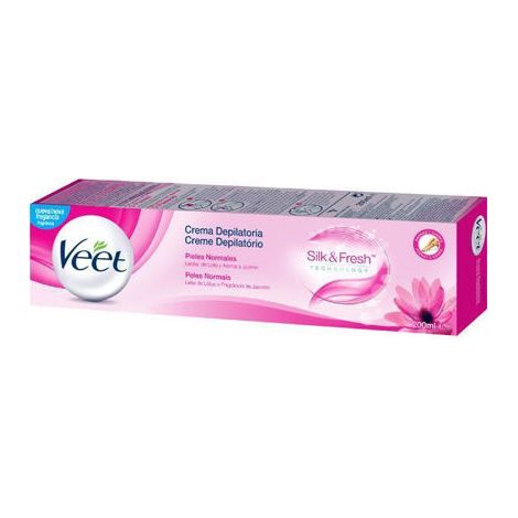 CREMA DEPILATORIA VEET SILK & FRESH CON LECHE LOTO+AROMA JAZMIN 200ML
