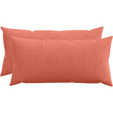 Housse de coussin 2 pcs HEERLEN Rouge orange 40 x 80 cm vidaXL