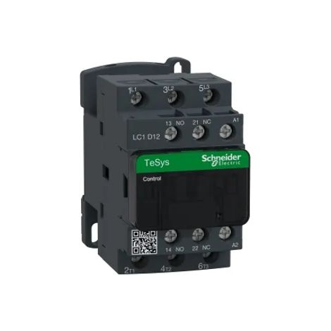 SCHNEIDER LC1D12E7 - Contattore TeSys D 3P 12A AC3 440V Bobina 48VAC 1NA+1NC