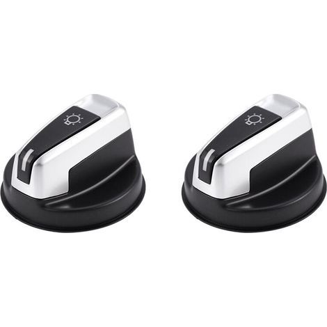 Deux boutons rotatifs pour interrupteurs de phares de voiture, compatibles avec les modèles suivants : Série 1 E88 E82, Série 3 E90 E91 et X1 E84. (1/5)