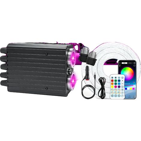 Luci a fibra ottica, funzione di sincronizzazione musicale, installazione semplice, meteora scintillante (opzionale)-d, meteora bianca semplice 3m (1/2)