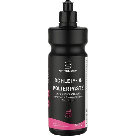 Sprenger Schleif- & Polierpaste 500 ml ✔ Schleifpolitur für verwitterte Oberflächen - Entfernt Kratzer & Oxidation auf Lack, Gelcoat & Metall