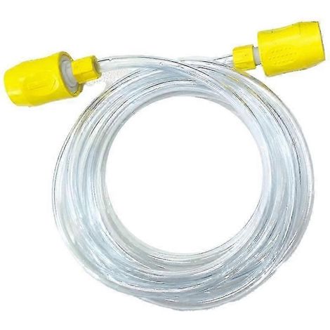 Compatible avec les nettoyeurs haute pression Kärcher PUZZI 8/10 : tuyau d'arrivée d'eau de 2,5 m, raccord jaune 4.446-023.0. Bonne qualité. WHBYV (1/4)