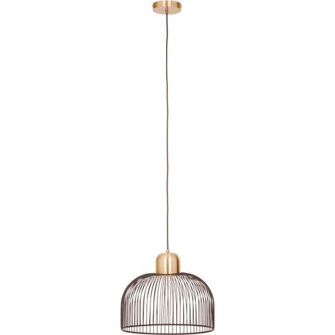 Premier Housewares Chandelier / Ceiling Light Small Black Pendant Lights For Ceiling / Hallway / Living Room Antique Brass Hanging Lighting For Halls / Bedroom 38 x 158 x 38 (1/4)
