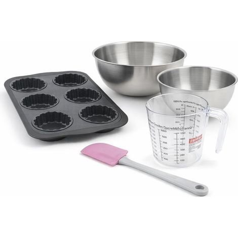Set de 5 ustensiles de pâtisserie moule à gâteaux bol spatule et verre doseur Silicone fibre de verre Silicone fibre de verre Zenker Silicone fibre de verre (1/5)
