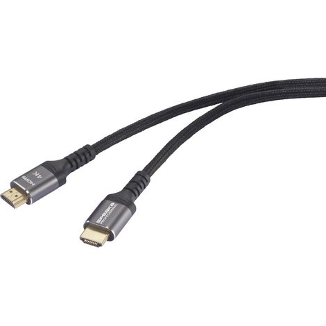 Câble de raccordement SpeaKa Professional HDMI Fiche mâle HDMI-A 1.50 m noir SP-13125604 4K UHD Câbl (1/5)