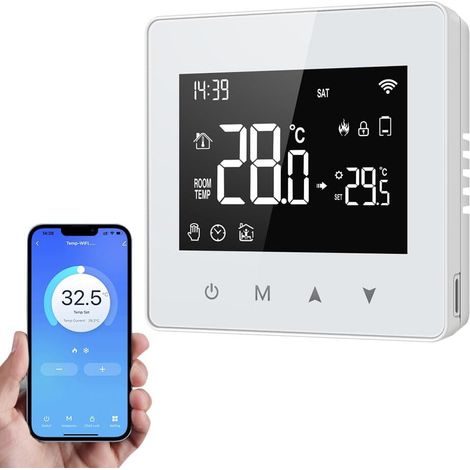 Intelligent constant temperature controller with LED display, adjustable temperature controller, compact temperature controller for gas and water boilers, compatible with Amazon (1/5)