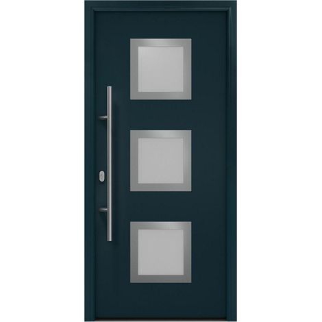 Hörmann Ecostar Haustür "ISOPRO IP 810S", anthrazitgrau (RAL 7016), 110 x 210 cm (B x H), DIN Links