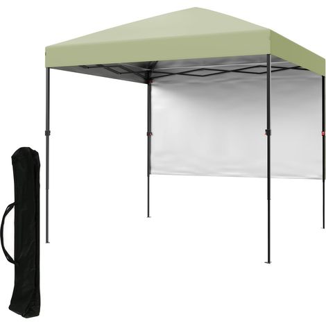 Barnum pliant 2,2x2,2 m, Paroi latérale, Hâle-sac, Anti-UV UPF 50+, vert clair (1/5)