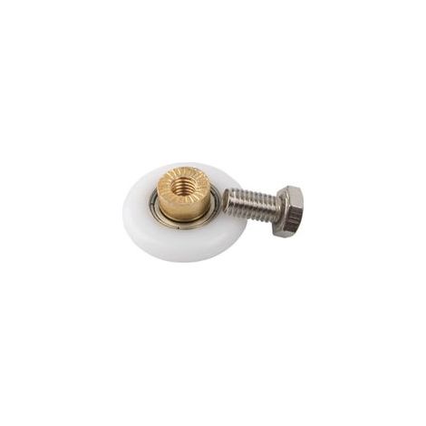 Juego de 4 rodillos de repuesto para puertas correderas de ducha con tornillos M4, 20 mm de diámetro - Crezuo (1/4)