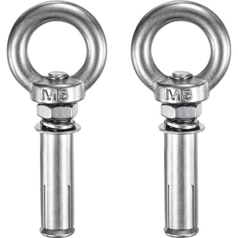 2-Pack Boulons À Oeil Pour Ancrage Béton M8x50mm Boulon À Oeil (1/5)