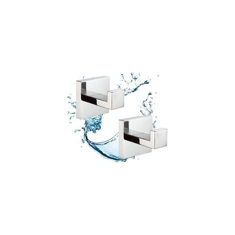 2 Pièces Crochet de Salle de Bain Chrome, Crochet Mural Home Patère à Crochets, Crochets pour Serviettes de Bain, Acier Inoxydable SUS304