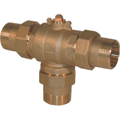 Valvola a sfera motorizzata a 3 vie deviatrice a 3 fori 3/4"