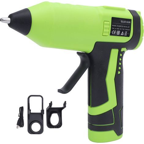 Professional Cordless Hot Glue Gun Kit Fast Heating USB Charging Multifunctional Melt for Handicrafts Furniture Repair DC7.4V – High strength, DIY, workshop, construction, installation (1/5)