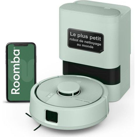 iRobot Roomba Mini Vert - Aspirapolvere Robot Lavante + Base AutoEmpty - 7000 Pa - Sacco per la polvere (stazione) 2,5 L (1/4)