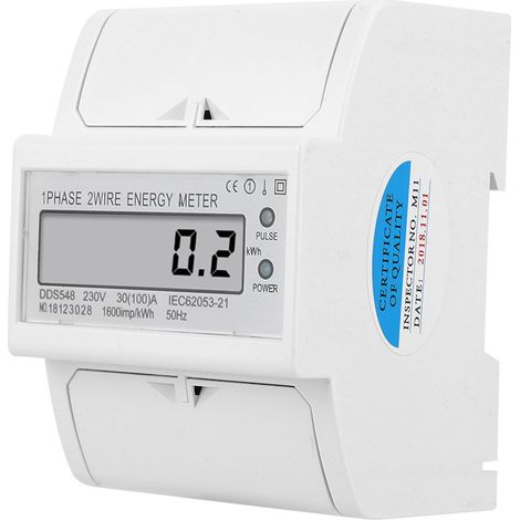 DDS548 Wattstundenzähler mit LCD-Anzeige, einphasiger 230-V-Wechselstromzähler (1/5)