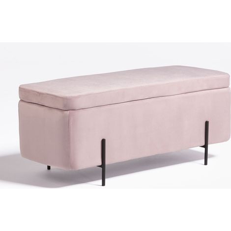 Panca Baule in Velluto Sam SKLUM Rosa
