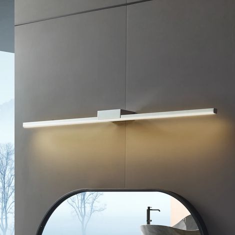 [NEUWERTIG] B-Ware Lucande Led Spiegellampe Kivana, Chrom, Metall, 90 Cm, Ip44