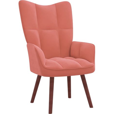 vidaXL Sedia Relax Rosa in Velluto (1/5)
