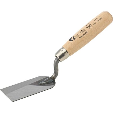 Fortis Stukkateurspachtel 40mm, g-Hals, Holzgriff (1/2)