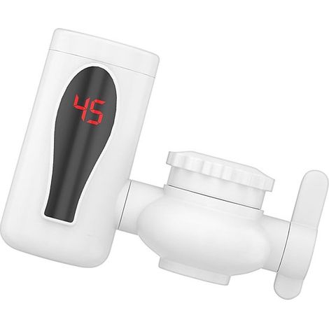 Sofort Heißwasserhahn, elektrischer Durchlauferhitzer, 2 Betriebsmodi, Drehfunktion, digitales LED Display für Küche, Bad, kleine Wohnungen, Camp (1/5)