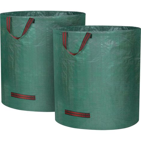 Lot de 2 sacs à déchets de jardin de 60 L, résistants et imperméables, indéchirables. (1/4)