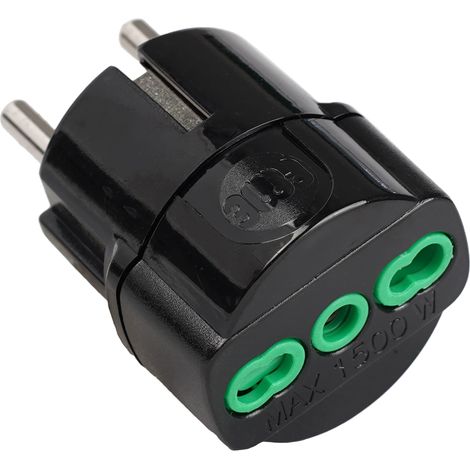 Adattatore Schuko 10/16A+T Nero 81091 Fme
