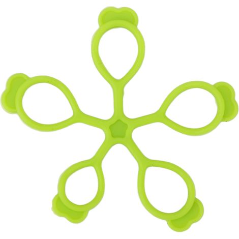 Étire-doigts en silicone en forme de fleur, renforceur de préhension 8,8 lb pour bureau et extérieur, vert (1/5)