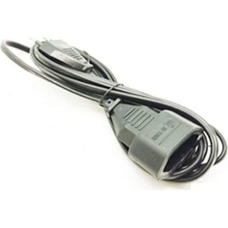 RALLONGE LINÉAIRE 10 A 2 PÔLES 3 MÈTRES FICHE 10 A 2 PÔLES NOIR PROPART PEPB08S-3-BK