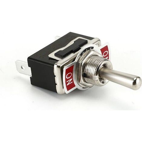 Metall-Wippschalter, C513A, SPDT, rastend (eingeschaltet), EIN/AUS/EIN, 3 Positionen, 15 A, 250 V AC, 3 Anschlüsse, CE-Kennzeichnung, mit wasserdichter Kappe (1/5)