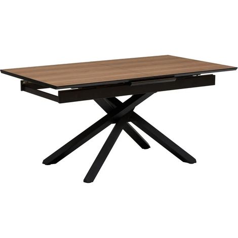 Table à Manger Extensible "Sandri" 160-200cm Marron (1/5)