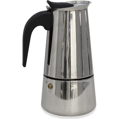 Italienische Kaffeemaschine, Moka-Kanne, Edelstahl, Espressomaschine, 4 Tassen [397] (1/4)