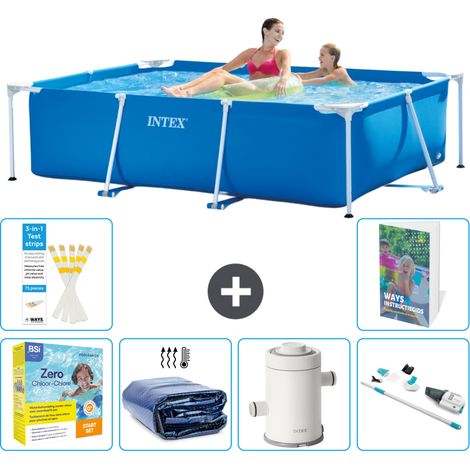 Intex Piscina con estructura Rectangular - 220x150x60 cm - 7-piezas  S22
