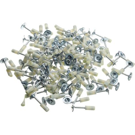 Clou Rond - Pour Pistolet À Clous - Acier - Diamètre 7,3 mm - Pour Plafond Tuyauterie Climatisation Cadre Photo - 200 Pièces (1/5)