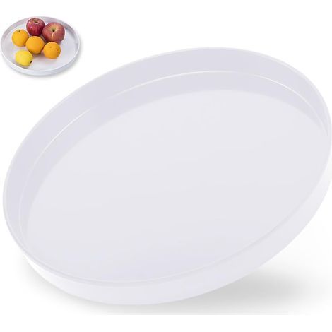Plateau décoratif rond de 30 cm - Assiette décorative pour bougies - Plateau de service - Plateau décoratif - Assiettes plates - Plateau pour bougie chauffe-plat - Plateau de service - Plateau (1/5)