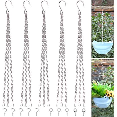 Lot de 5 chaînes de 40,6 cm avec 3 mines en métal (chaînes de 50,8 cm avec crochets) (1/5)