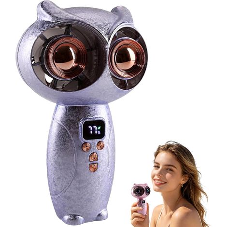 JSSEVN - Ventilador portátil de doble turbo con pantalla LED, 100 velocidades, batería recargable de 3000 mAh, potente flujo de aire, ideal para usar (1/5)