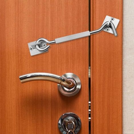 Filiyano-Ferme-porte à crochet en acier inoxydable argenté pour fenêtres de cabine (1/5)