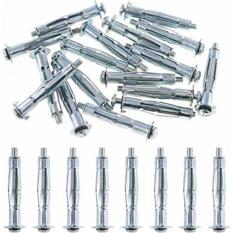 M4 x 38 Metalldübelklammern (25er-Pack) Gipsverlängerungen – Zink passiviert, korrosionsbeständig (38 mm Länge) MUMU (1/4)