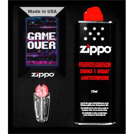 Briquet Zippo Coffret cadeau GAME OVER DESIGN n° 1