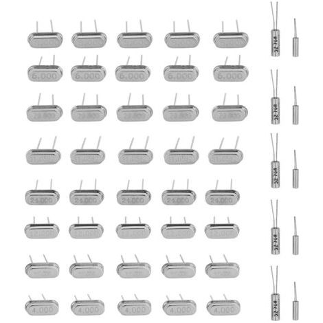 Kit de 50 oscillateurs à cristal de quartz DIY (10 valeurs, 32,768 kHz - 24 MHz) (1/5)