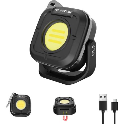 CL5 Small Camping Lamp, 1200mAh Rechargeable Work Light, 650lm Camping Lantern with 8 Lighting Modes, Magnetic Base, Hook Function, IPX5 for Camping, Outdoor