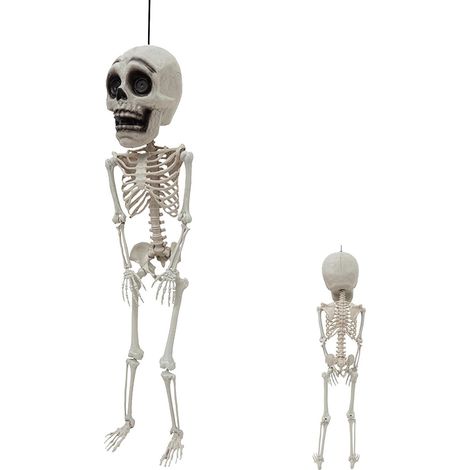 Décoration Squelette Figurine Réaliste De 105 Cm Avec Articulations Mobiles Squelette Corps Entier pour intérieur, extérieur, maison hantée, jardin, terrasse, porche, cour, (1/5)
