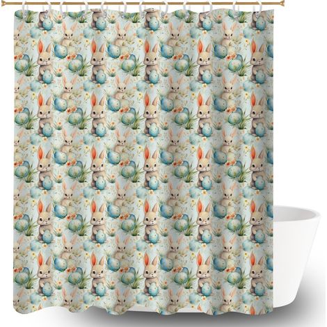 Rideau de bain 180x180 infroissable cache baignoire pour créer une ambiance spa (1/5)